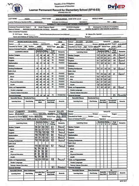 sf10 form 137|Iba pa.